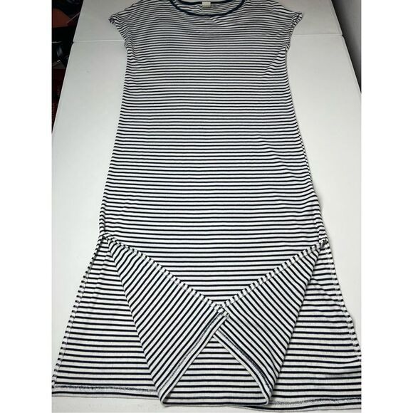 ROXY Black T-shirt Striped Maxi Dress Size 4 - Picture 12 of 14
